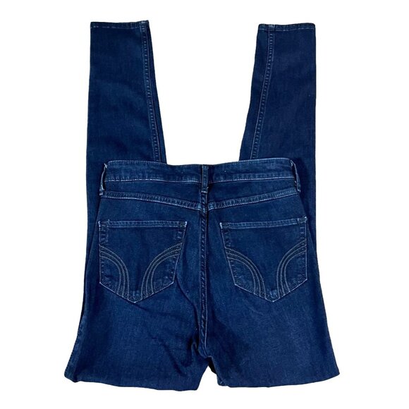 Hollister Womens High Rise Jean Legging Size 1R Dark Wash Stretch Denim - Picture 5 of 6